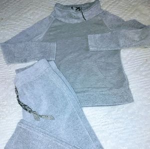 Grey converse lounge set with cowl neck ho…